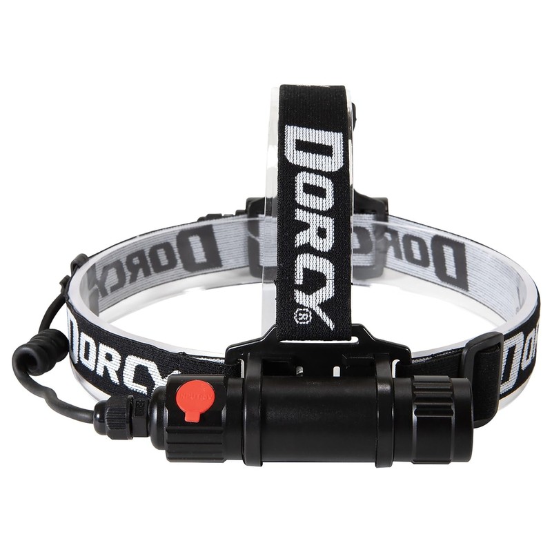 Dorcy 1,000-Lumen Pro Water-Resistant LED Rechargeable Headlamp, Black (41-2121)