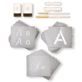Martha Stewart Classic Alphabet Paper Lettering Stencil and Tool Kit, 150 pc