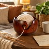 Wooden Yarn Bowl for Crochet & Knitting – Portable Pine