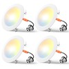 Amico Recessed Lighting 4 Inch, 4 Pack 5CCT Flat LED