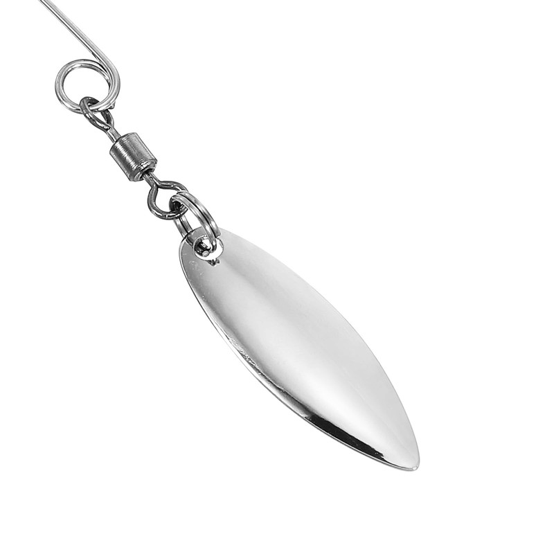 PATIKIL 50 Pack 1x0.3" Fishing Lure Blades Willow Leaf Lure