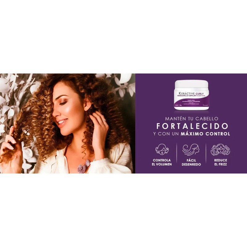 Nutrapel Keráctive Curly Tratamiento Mascarilla para Cabello Rizado 360g