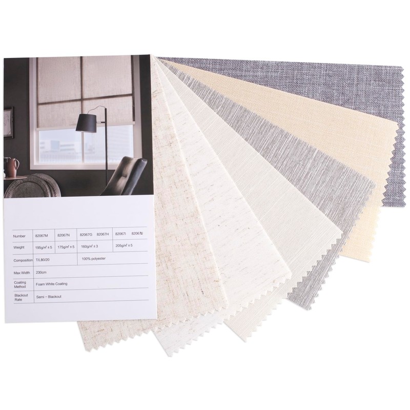 Zshine Motorized Window Blinds Fabric Samples of Blackout Light Filtering