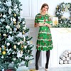 Janmercy 3 Pieces Christmas Tree Costumes for Women 3D Print