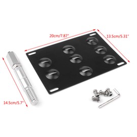 Bruce & Shark Front Bumper Tow Hook License Plate Mounting Holder Bracket for V-W Golf 6/Tiguan/PASSAT/Jetta/CC/Scirocco/Touran/SKODA.