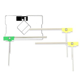 Gn095 Full Seg Antenna Set, GPS Integrated, 1 Piece, L-Shaped, 1 Left, 2 Rights, 4 CH Film Antenna, Toyota, Eclipse, Etc., For Repair, Replacement, Terrestrial Digital, 4-Piece, Integrated, Full Seg,