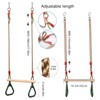 Trapeze Swing Bar Rings, VIsuIvit Children's Wooden Trapeze Swing Bar