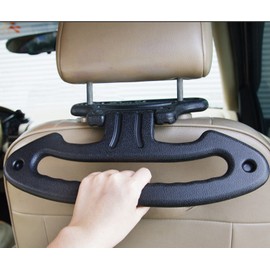 Hypersonic Car Folding Safety Handle Vehicle Headrest Clothes Hangers Black