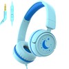IMYB Kids Headphones with Cord for School (Cyan)