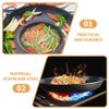 Happyyami Frying Concave Pan Stainless Steel Griddle Concave Discada Disc
