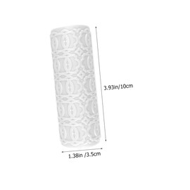 TEHAUX Textured Rollers Clay 9 Pcs Clay Texture Stick Clay Roller Polymer Clay Earrings Kit Paper Clay Pottery Texture Roller Polymer Clay Texture Roller Earrings Texture Roller Jewelry Plastic Set White