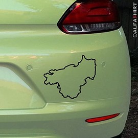 #A254 Sticker Outline Prussia Map Emperor Kingdom 10 x 8 cm
