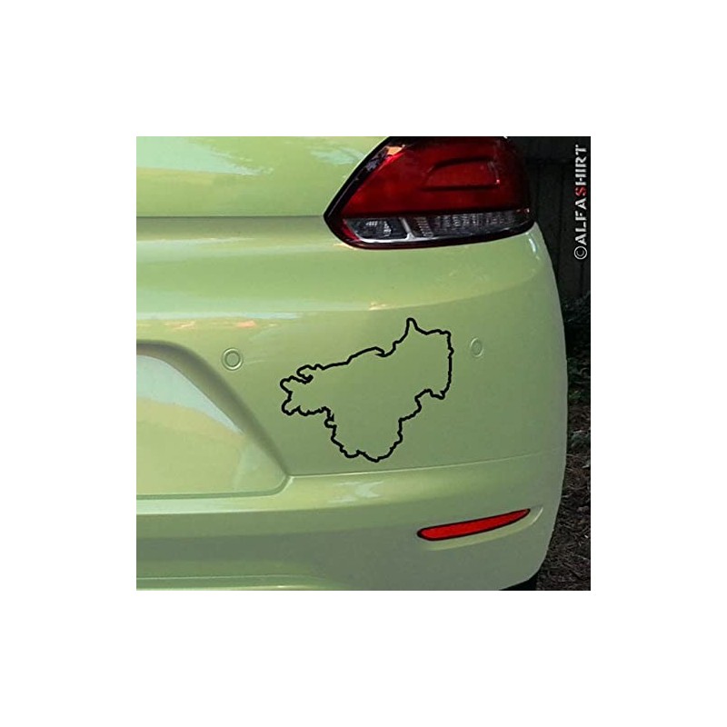 #A254 Sticker Outline Prussia Map Emperor Kingdom 10 x 8