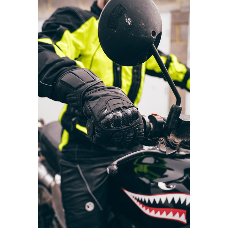 Texpeed Motorcycle Mens Leather Riding Gloves Motorbike Moped Biker Air