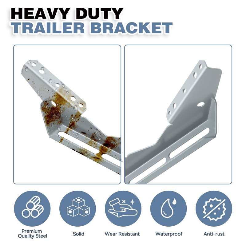 Colinktool Boat Trailer bunk Brackets,Heavy-Duty Steel Pontoon Trailer V Wing