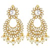 Aheli Kundan Pearl Choker Multi Layered Collar Pendientes con Maang