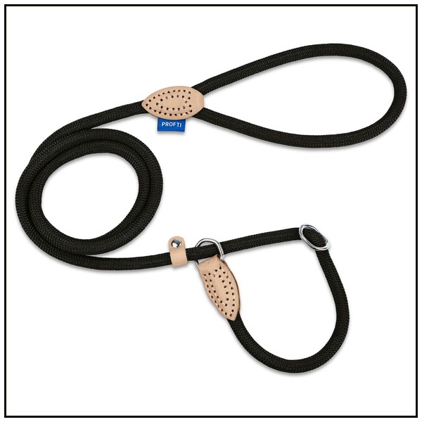 Profti Retriever Lead made from Nylon, Leather Elements, Pull Stop,