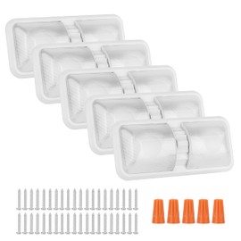 RVZONE 12V Led RV Ceiling 1100 Lumen Double Dome Light | RV Interior Lighting Fixture with ON/Off Switch for RV Trailer Camper Truck Van Boat Car (5 Pack Natural White 4000-4500K)