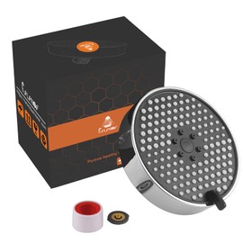 RALANDA High Pressure Shower Head - 3 Rain Modes, 1-Min Install Fit G1/2" & Easy Clean - 4 Inch Round 1.8GPM High Flow Fixed ShowerHead for Bathroom, Outdoor, Homeowners, Renters - Chrome