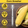3PCS Corn Peeler Stainless Steel Corn Cutter with Long Handle