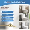 iFealClear Polished Gold Metal Universal Toilet Handle Replacement Kit, Front