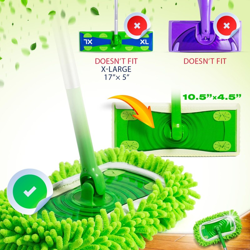 VanDuck Dust Mop Refill Compatible with Swiffer Sweeper (2 Pack)