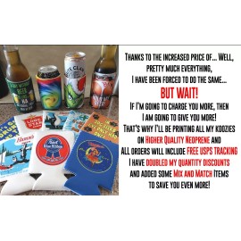 FUNNY/FESTIVE CAN/BOTTLE HOLDER KOOZIE/COOZIE! CHRISTMAS! LEAVE SANTA A BEER!