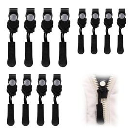 SGERUFZ Universal Zip Repair Kit, Removable Replacement Zipper, Zip Fix Kit for Jacket/Coat/Backpack, Pack of 12