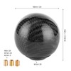 Car Shift Knob with Adapters Universal Black Carbon Fiber Gear