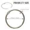 SUPERDANT 2Pcs Iron Loose Leaf Book Binder Hinged Rings Keychain