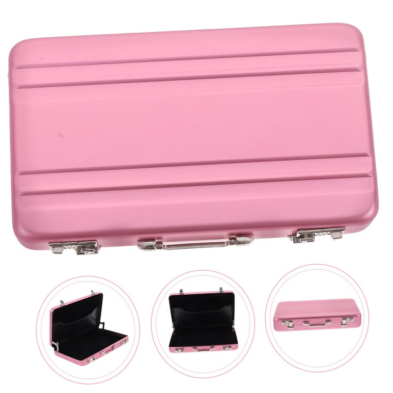 jojofuny Mini Briefcase Business Card Holder Card Case Portable Id