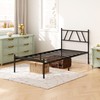 Kujielan Metal Platform Bed Frame with Headboard, 14 Inches Twin