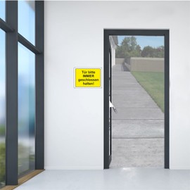 Sign Door Please Always Keep Closed Aluminium Composite Panel 3 mm Thick (Door Always Closed Cm 20 x 30)