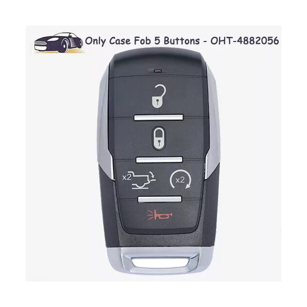 KEYECU Smart Remote Key Case Shell Fob 5 Button Truck
