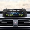 BGFAVCV Car Solar Digital Clock with LCD Time Date In-Car