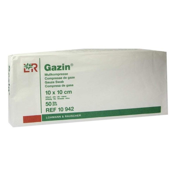 Gazin Gauze Swabs 10 x 10 cm Non-Sterile 32-Way Op, Pack of 50