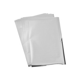 Rico Design Paper Poetry Transferfolie 15,1x9cm in vielen Farben 3D-Optik inkl. Anleitung 6 Blatt Transferpapier farbig Folie Silber