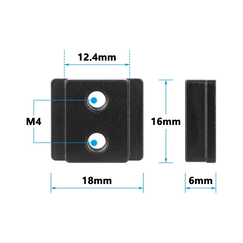 CAMVATE Replacement Cold Shoe Mount Adapter for Camera Cage (2-Pack)