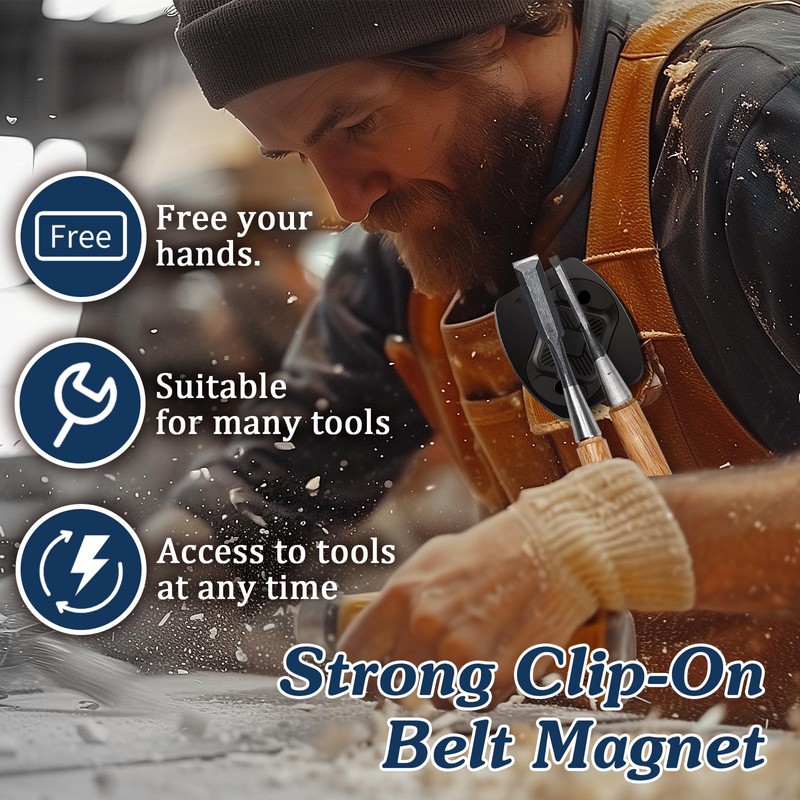 Magnetic Tool Holder, Full Metal Strong Magnetic Belt Clip Holster