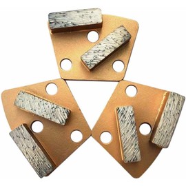 Trapezoidal Diamond Grinding Discs for Warrior, XtremePolishing & ASL Grinders, 18/20 Grit, Soft Bond, Set of 3PCS