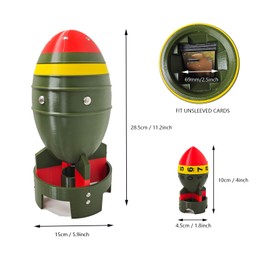 DMERHAC Nuclear MTG Card Storage Box & Dice Box & Counter Set - Commander Deck Holder with Nuclear Bomb Design - Perfect for TCG Gamers, Collectors & Home Decor