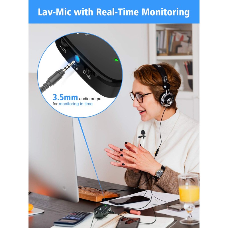 Moman S6M2 6M Lapel Microphone Smartphone, Mini Lavalier Microphone 3.5