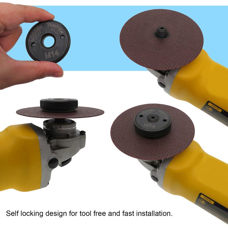 Angle Grinder Flange Nut Self Locking M14 45mm 40Cr Quick