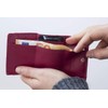 LEAS Small Men's and Women's wallet, Genuine Leather, red Mini-Edition''
