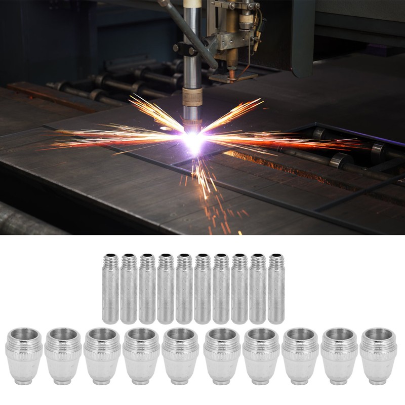 20Pcs Plasma Cutting Torch Consumables Electrode Tip Nozzle for AG-60