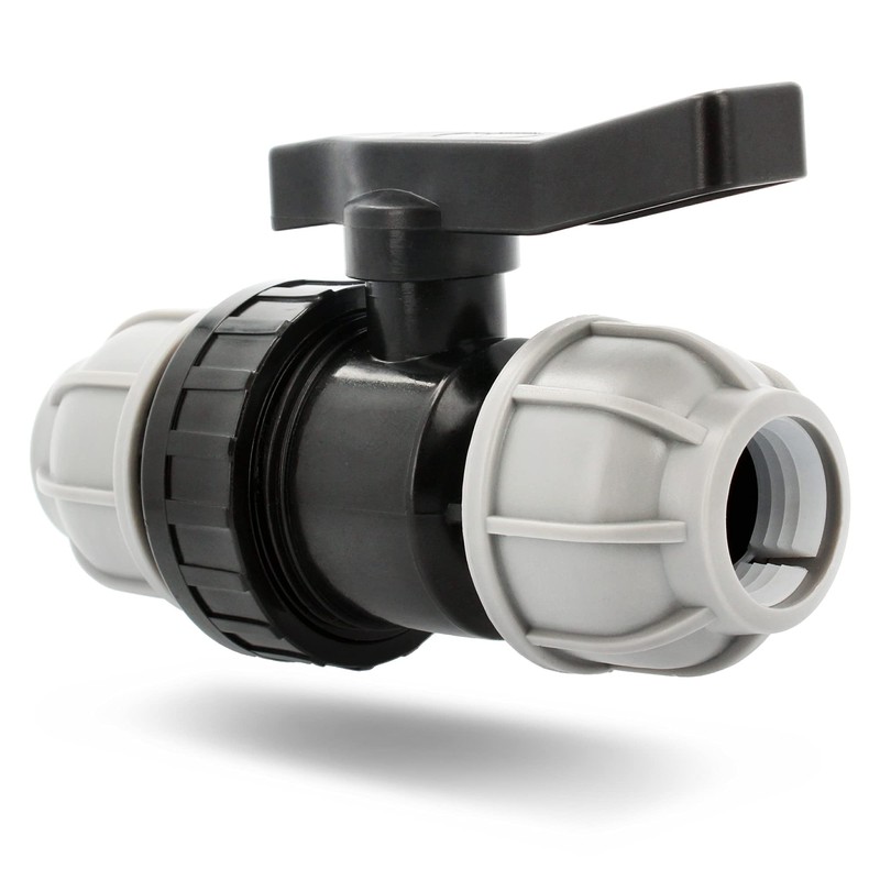 Instalguru PE-Fitting Ball Valve 2-Way 20mm x 20mm Clamp Valve