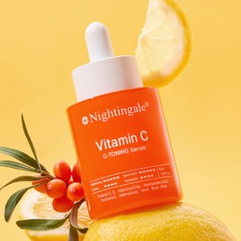 Nightingale Sea Toning Vitamin C Serum 50ml Whitening Tone Up Skin Glowing Elasticity Moisturizing Soothing Care Hypoallergenic Ampoule / 나이팅게일 씨토닝 비타민C세럼 50ml 미백톤업 피부광채 탄력보습 진정케어 저자극 앰플