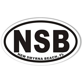NSB New Smyrna Beach, FL Oval Bumper Sticker