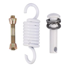 1 Set Egg Chair Spring Hook Hammock Spring and Pin Replacement Parts Hanging Chair Hook for Hammock Porch Heavy Duty Swing Seat Hanger (White)