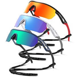 Vcarsian Kids Sunglasses Youth Baseball Sun Glasses Polarized Sports TR90 Lightweight UV400 Cycling Shades Frame Boys Girls